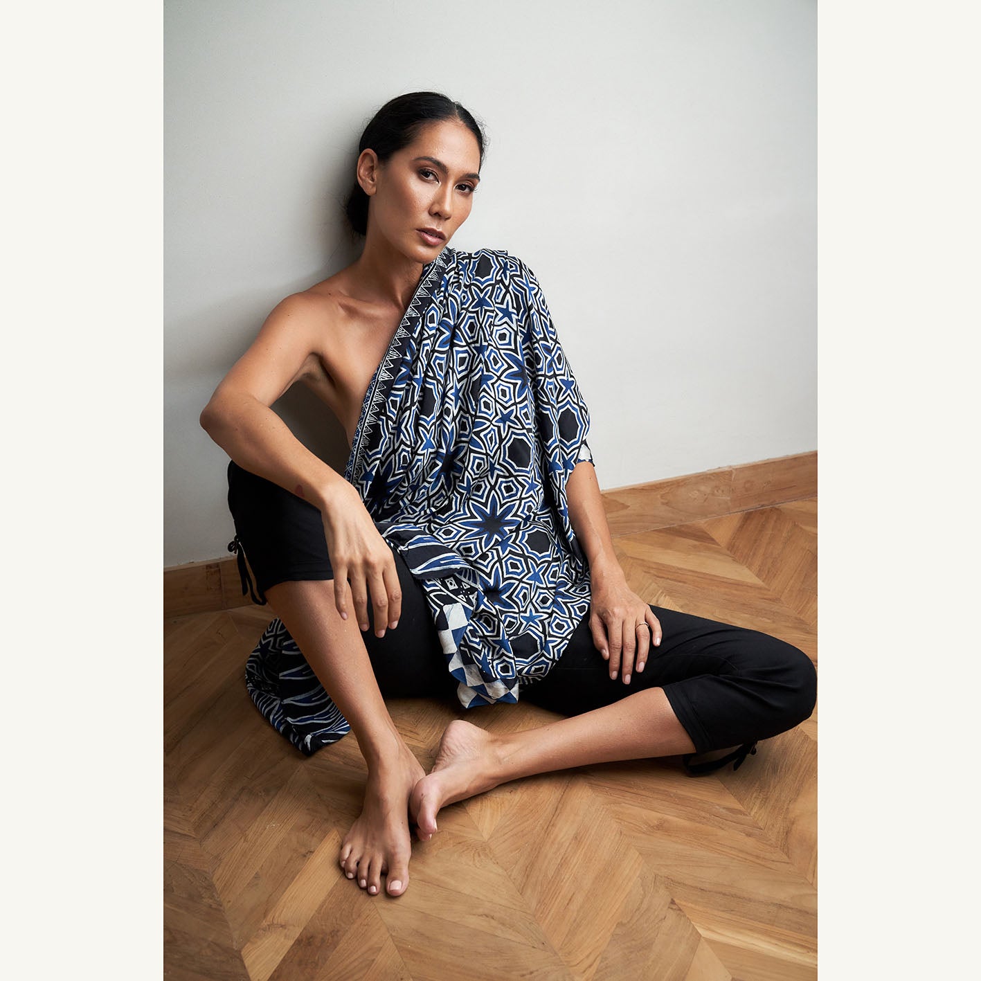 Batik Tulis Silk Sarong - 05 Indigo