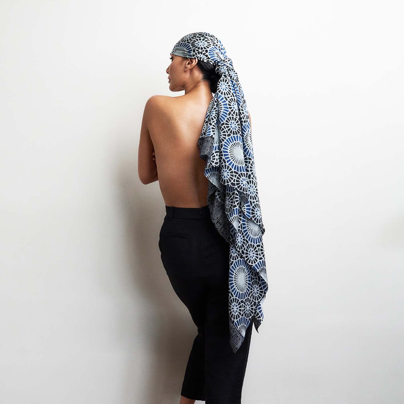 Batik Tulis Silk Sarong - 09 Indigo